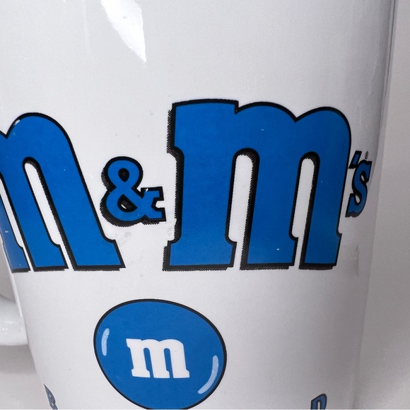 XL Jumbo M&M’s Brand Mug 28oz 5” Tall Blue Green Double Sided - Picture 9 of 9